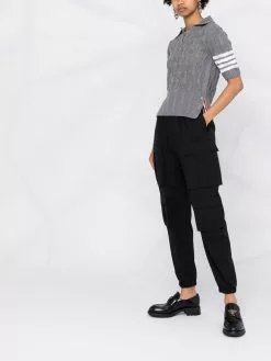 Thom Browne open-knit polo shirt