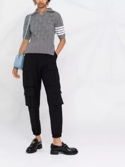 Thom Browne open-knit polo shirt