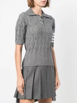 Thom Browne open-knit polo shirt