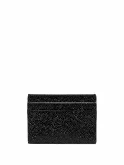 Thom Browne leather RWB-tab cardholder