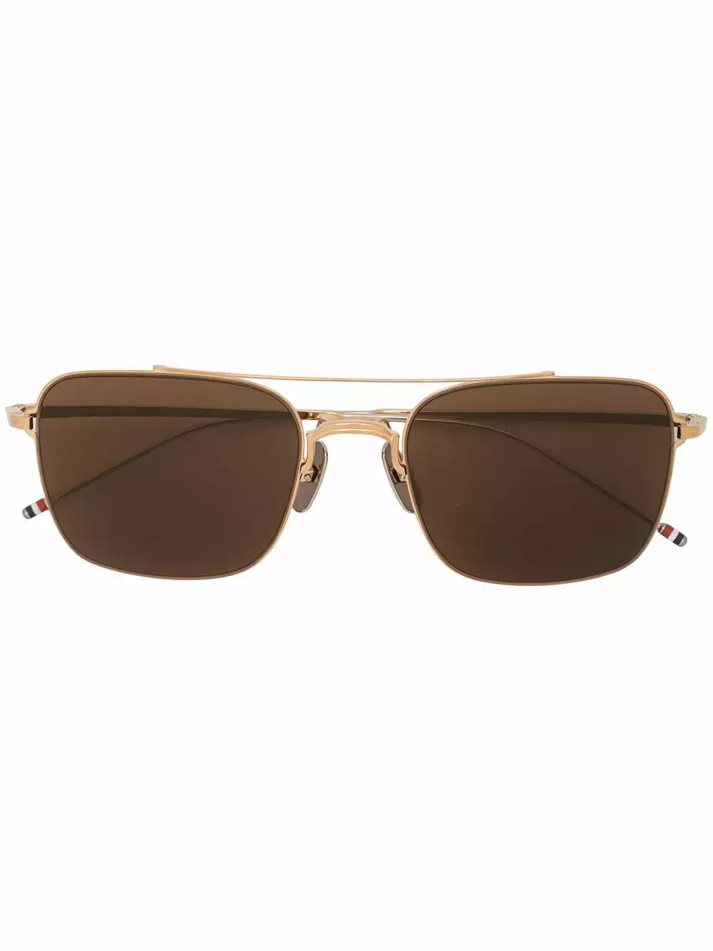 Thom Browne 12kt gold square frame sunglasses of women 1 Thom Browne 12kt gold square-frame sunglasses