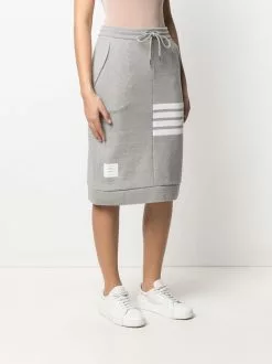 Thom Browne four-bar midi skirt