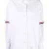 Thom Browne button-collar grosgrain armband shirt