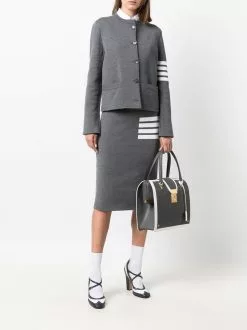Thom Browne 4-Bar stripe knitted skirt