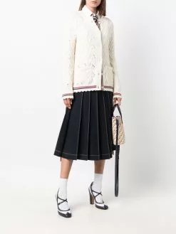 Thom Browne pointelle-knit cardigan