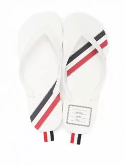 Thom Browne RWB-stripe flip flops