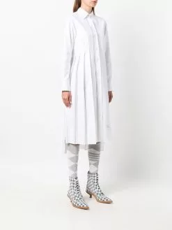 Thom Browne long-sleeve pleated shirtdress