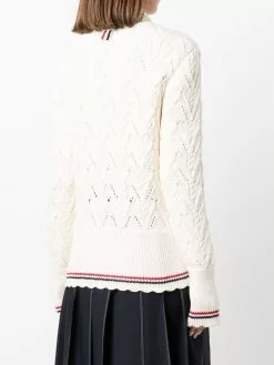 Thom Browne pointelle-knit merino jumper