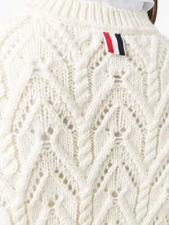 Thom Browne pointelle-knit merino jumper