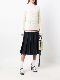 Thom Browne pointelle-knit merino jumper