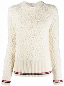 Thom Browne pointelle-knit merino jumper