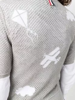 Thom Browne intarsia knitted T-shirt