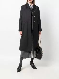 Thom Browne mid-length Chesterfield coat