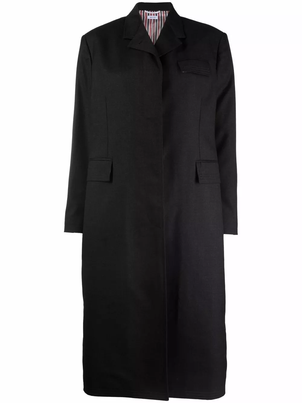 Thom Browne Mid length Chesterfield coat single breasted coats of women 1 Thom Browne mid-length Chesterfield coat