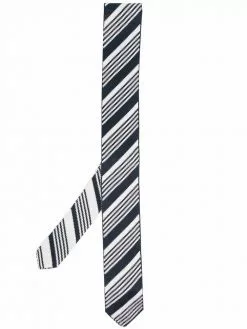 Thom Browne diagonal stripe knit tie
