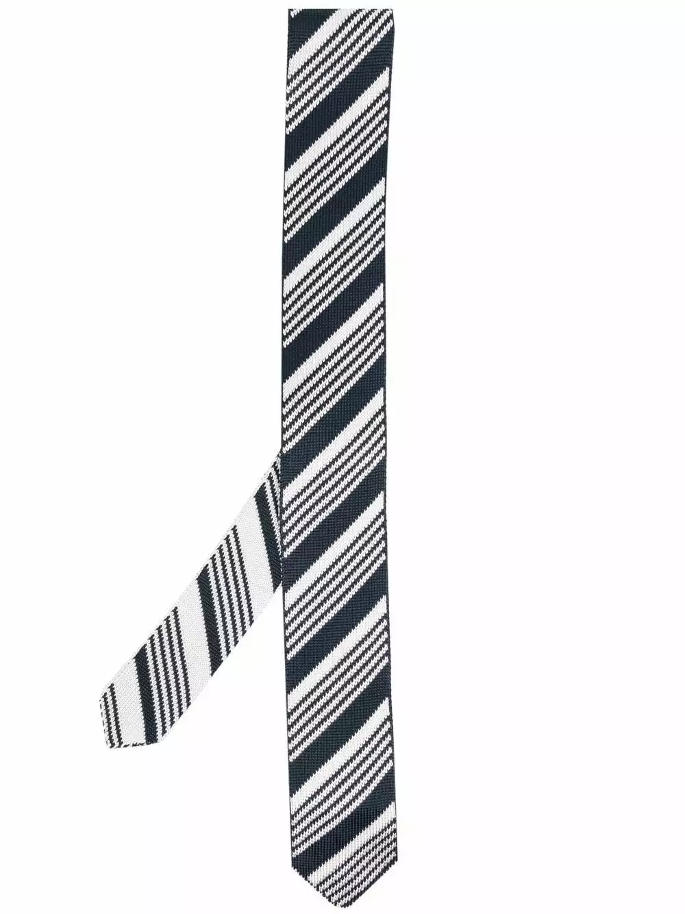 Thom Browne Diagonal stripe knit tie scarves of men 1 Thom Browne diagonal stripe knit tie