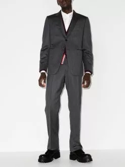 Thom Browne herringbone single-breasted wool suit