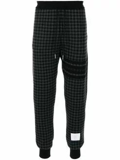 Thom Browne houndstooth-pattern track pants