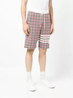 Thom Browne 4-Bar stripe checked shorts