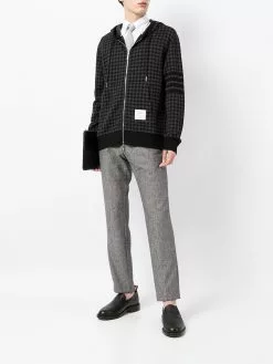 Thom Browne 4-Bar houndstooth hoodie
