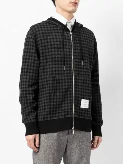 Thom Browne 4-Bar houndstooth hoodie