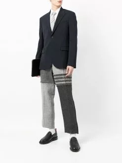 Thom Browne 4-Bar stripe cropped trousers