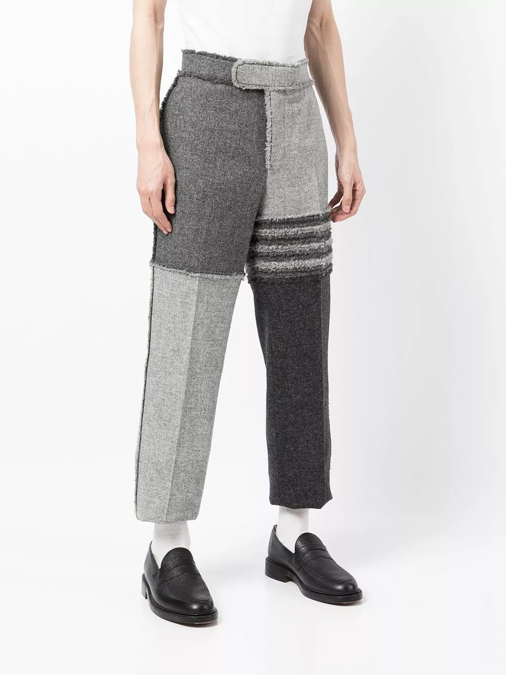 Thom Browne 4 Bar stripe cropped trousers cropped pants of men 3 Thom Browne 4-Bar stripe cropped trousers