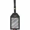 Thom Browne logo lettering leather travel hangtag