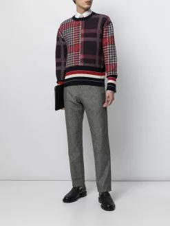 Thom Browne check-print merino jumper