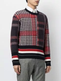Thom Browne check-print merino jumper