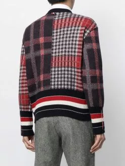 Thom Browne check-print merino jumper