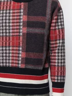 Thom Browne check-print merino jumper