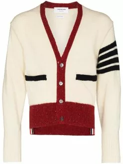 Thom Browne 4-Bar tweed cardigan
