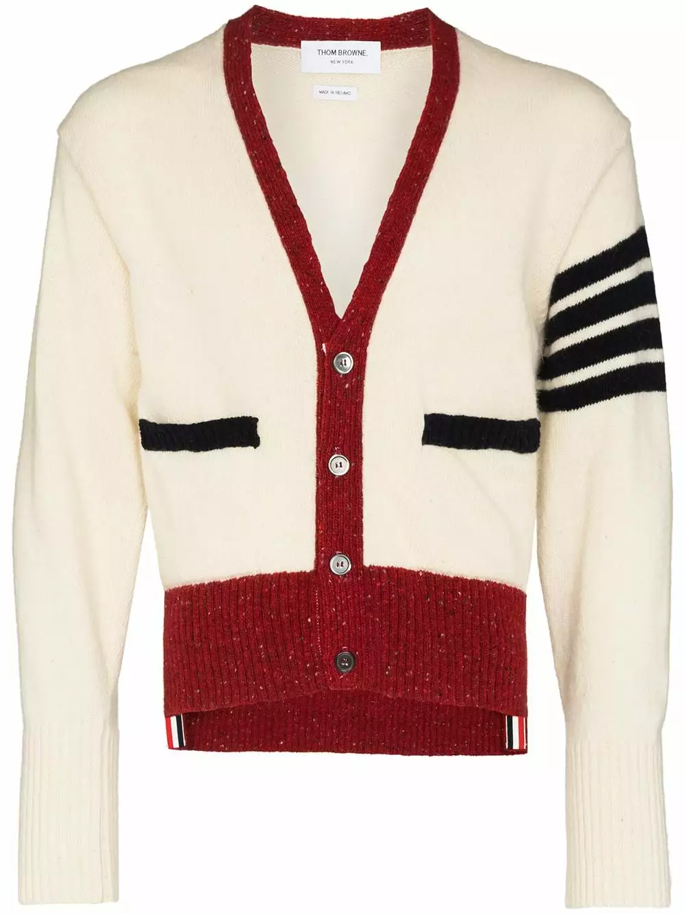 Thom Browne 4 Bar tweed cardigan cardigans of men 1 Thom Browne 4-Bar tweed cardigan