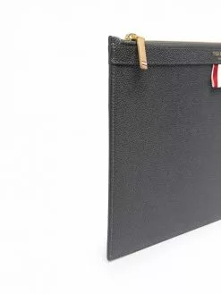 Thom Browne RWB stripe zipped pouch