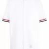 Thom Browne grosgrain-trim short-sleeve shirt