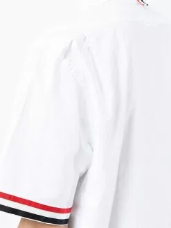 Thom Browne grosgrain-trim short-sleeve shirt