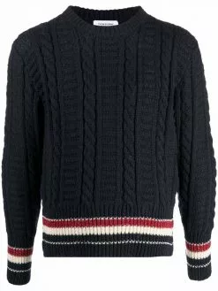 Thom Browne cable-knit long-sleeve jumper