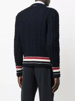 Thom Browne cable-knit long-sleeve jumper