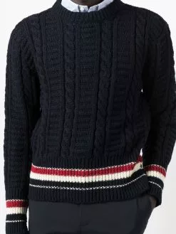 Thom Browne cable-knit long-sleeve jumper