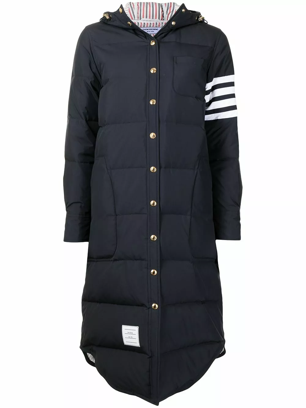 Thom Browne 4 Bar stripe padded coat down jackets of women 1 Thom Browne 4-Bar stripe padded coat