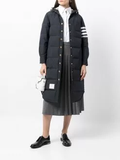 Thom Browne 4-Bar stripe padded coat
