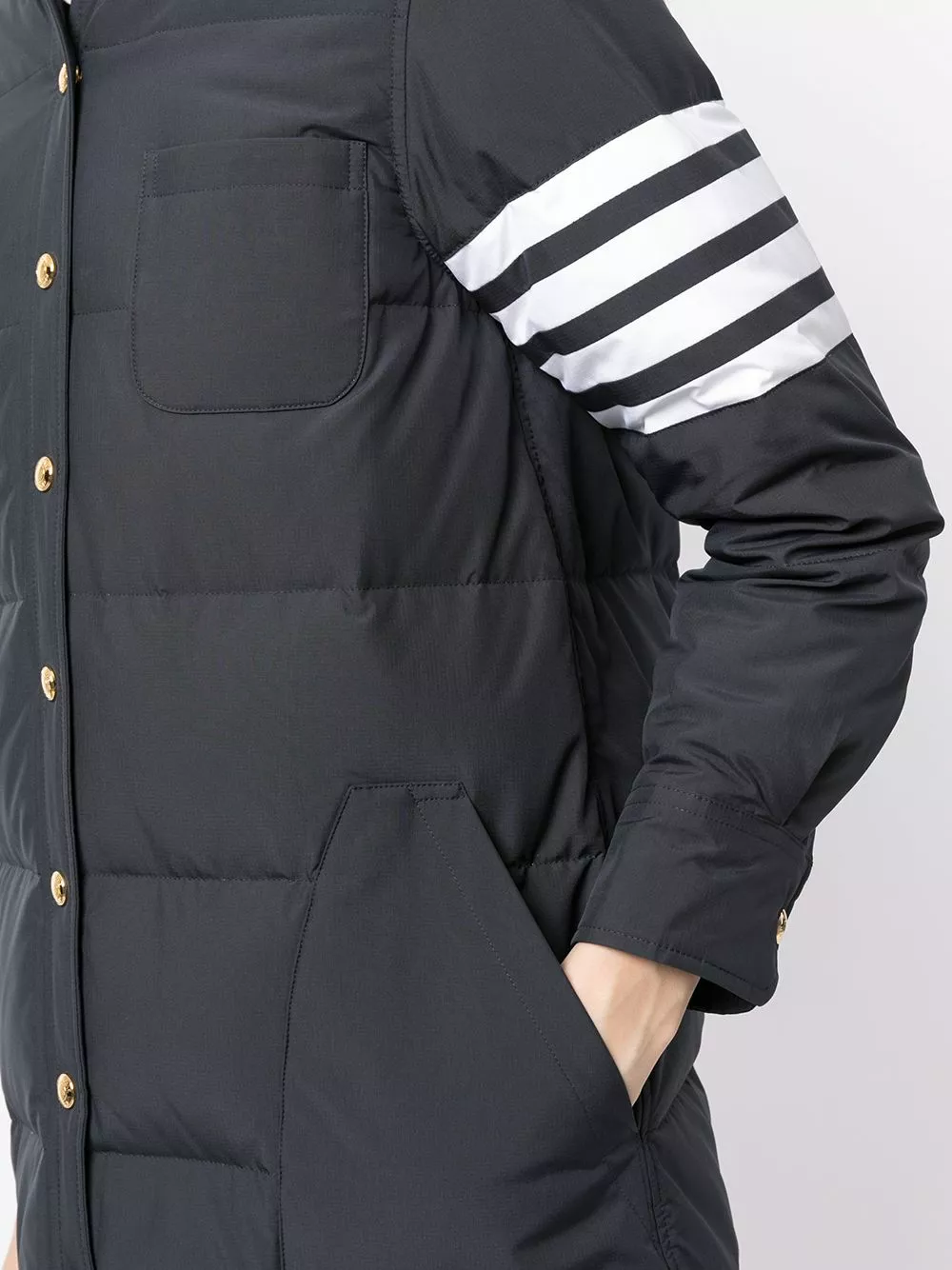 Thom Browne 4 Bar stripe padded coat down jackets of women 5 Thom Browne 4-Bar stripe padded coat