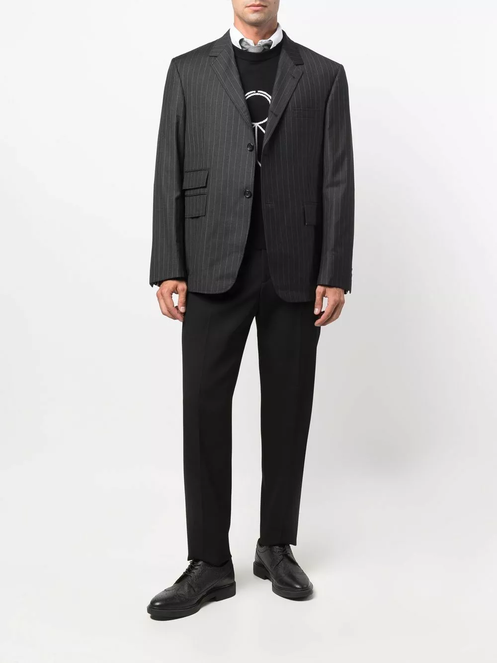 Thom Browne Striped tailored blazer blazers of men 2 Thom Browne striped tailored blazer