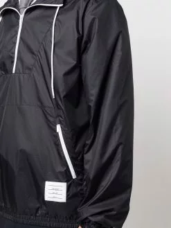 Thom Browne Logo patch hooded jacket sport jackets & windbreakers of men 9 Thom Browne logo patch hooded jacket