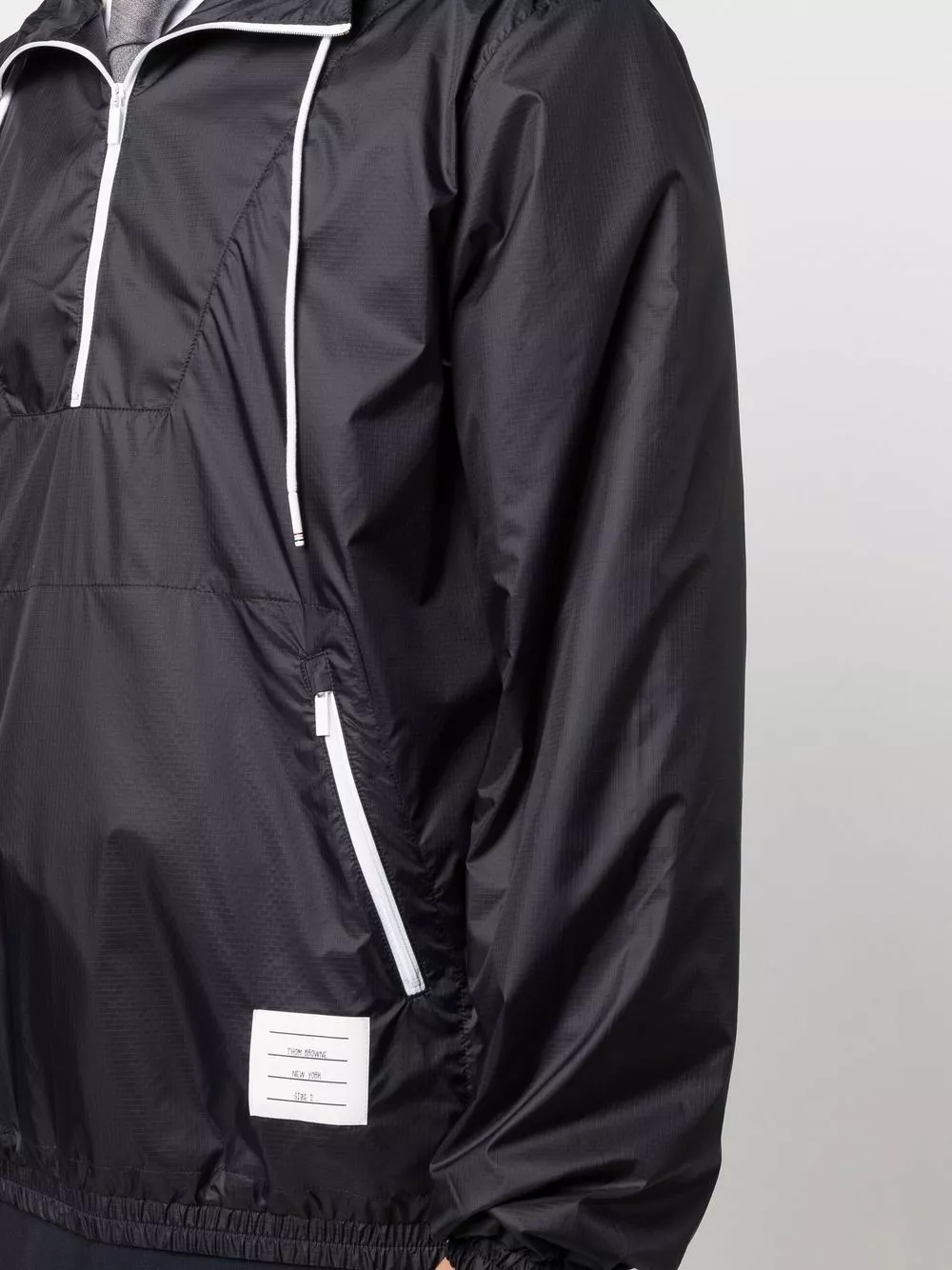 Thom Browne Logo patch hooded jacket sport jackets & windbreakers of men 5 Thom Browne logo patch hooded jacket