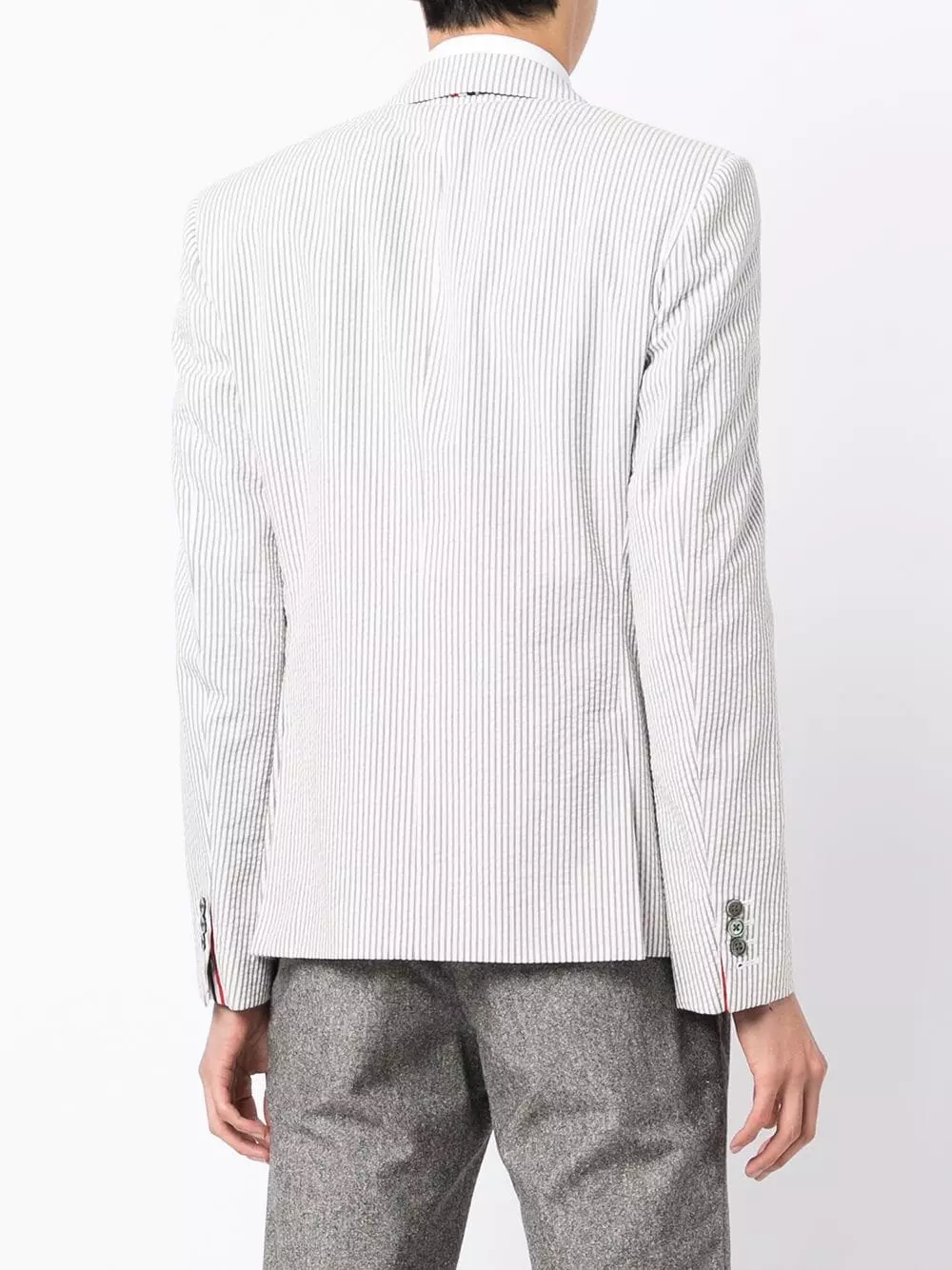Thom Browne Pinstripe single breasted blazer blazers of men 4 Thom Browne pinstripe single-breasted blazer
