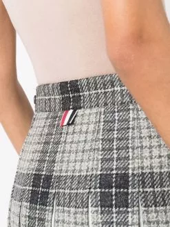 Thom Browne check pleated skirt