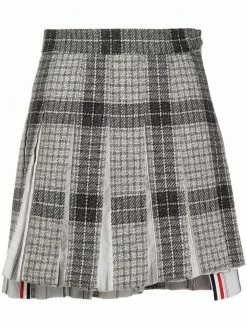 Thom Browne check pleated skirt