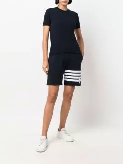 Thom Browne four-bar stripe track shorts